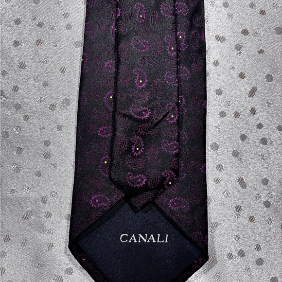 Canali Men’s Paisley Tie - Picture 3 of 7